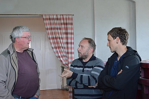 Frank Dietrich of Blue Danube Wine with winemakers Leo Gracin and Nikola 